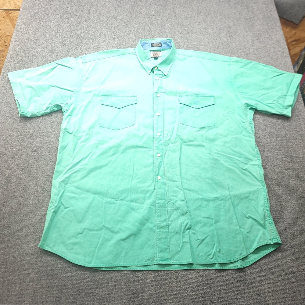 Lucchese 1883 Original Mens XXL Short Sleeve Western Button Down Shirt Mint